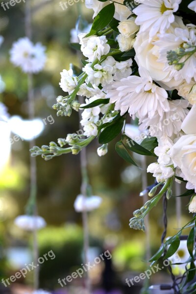 White Flowers Wedding Decorations Hanging Flowers Marriage Elegant