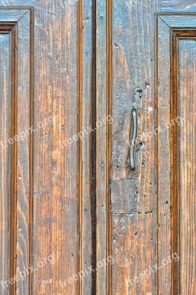 Door Wood Iron Texture Old