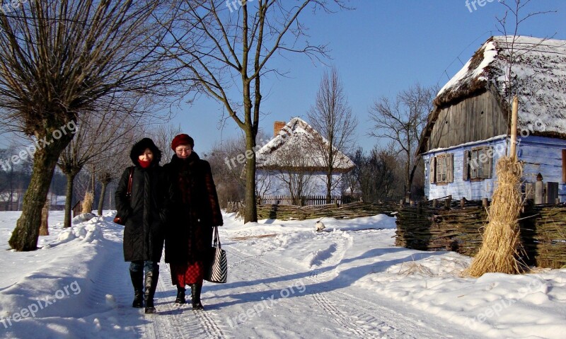 Winter Open Air Museum Spacer Sierpc Poland