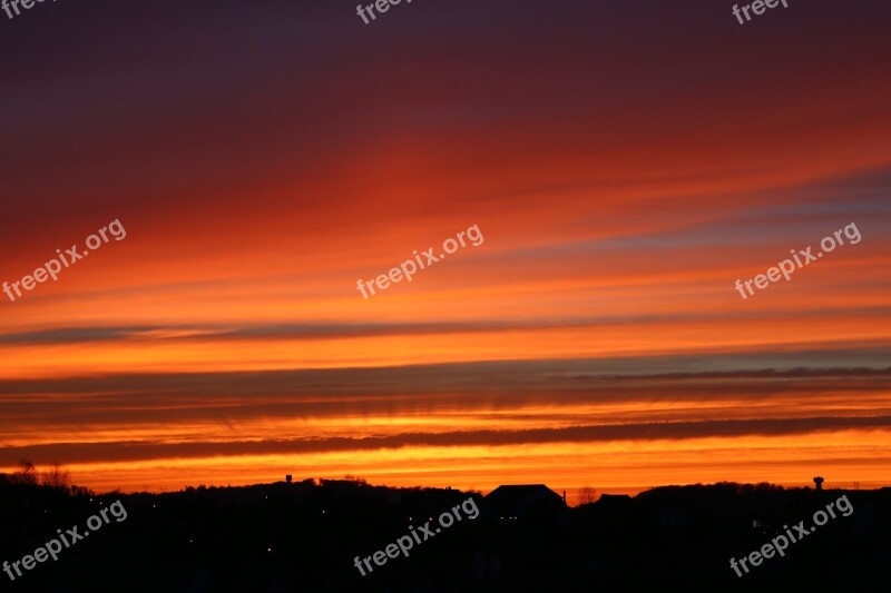 Afterglow Sky Mood Sunset Orange Sky