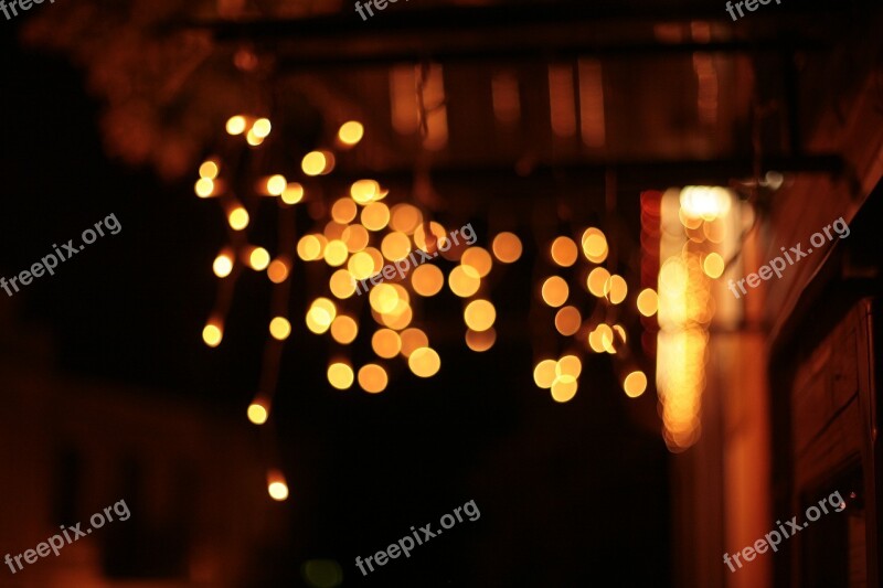 Bokeh Night City Lights Flashlights