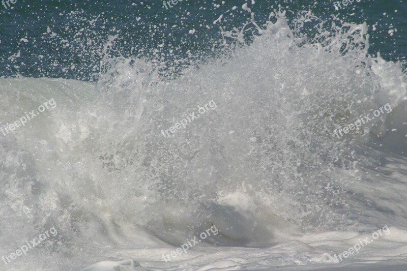 Wave Water Atlantic Sea Beach