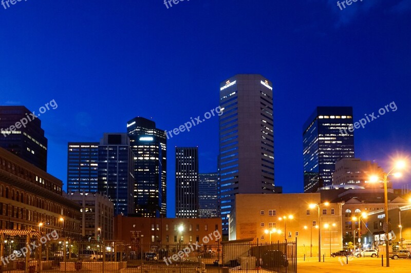 Usa Denver Skyscrape Urban City