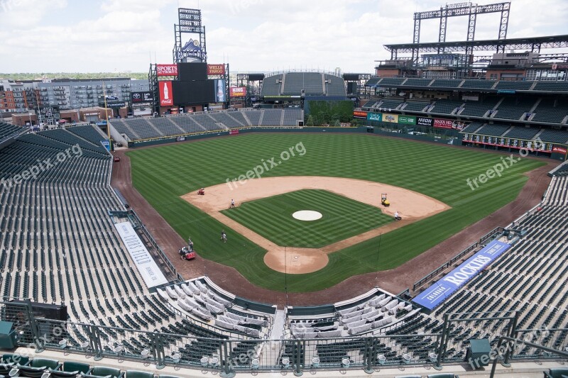 Baseball Stadium Denver Coors Field Baseball Empty