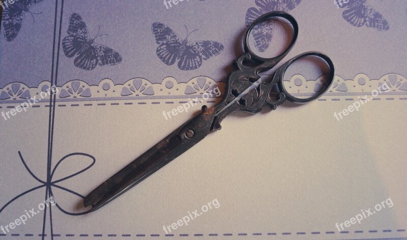 Scissors Old Old Fashioned Made Package