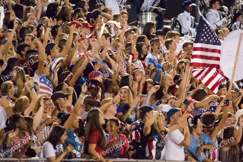 High School Crowd Cheering Free Photos