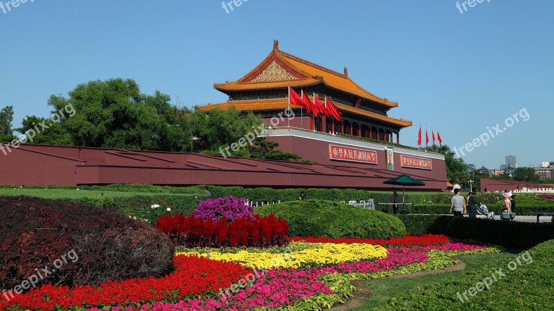 Beijing Tiananmen Square National Day The Scenery Building