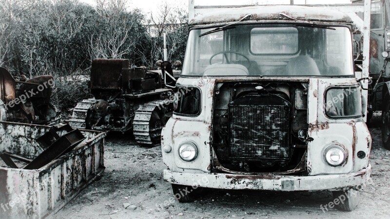 Truck Old Rusty Metal Vehicle