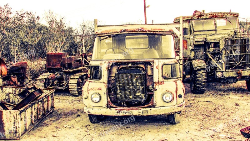 Truck Old Rusty Metal Vehicle