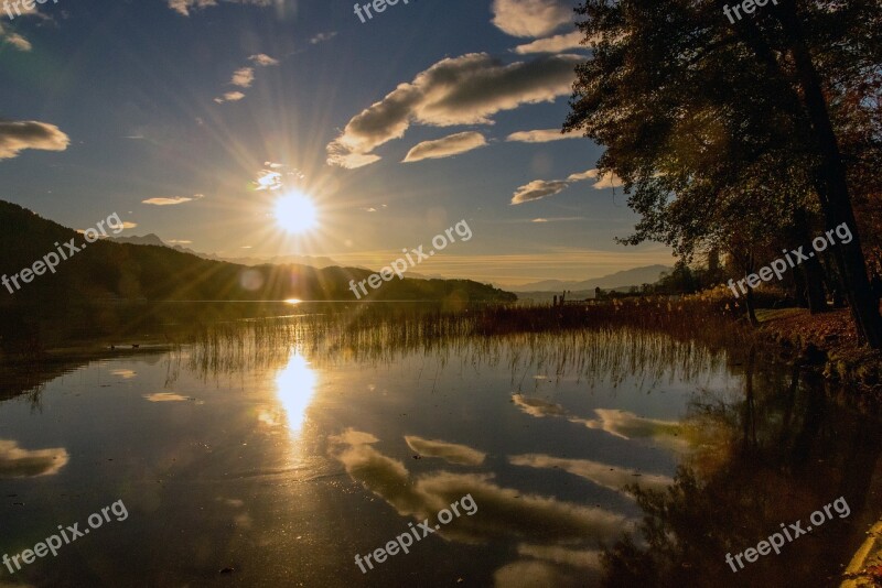 Sunset Wörthersee Carinthia Kerbl Free Photos