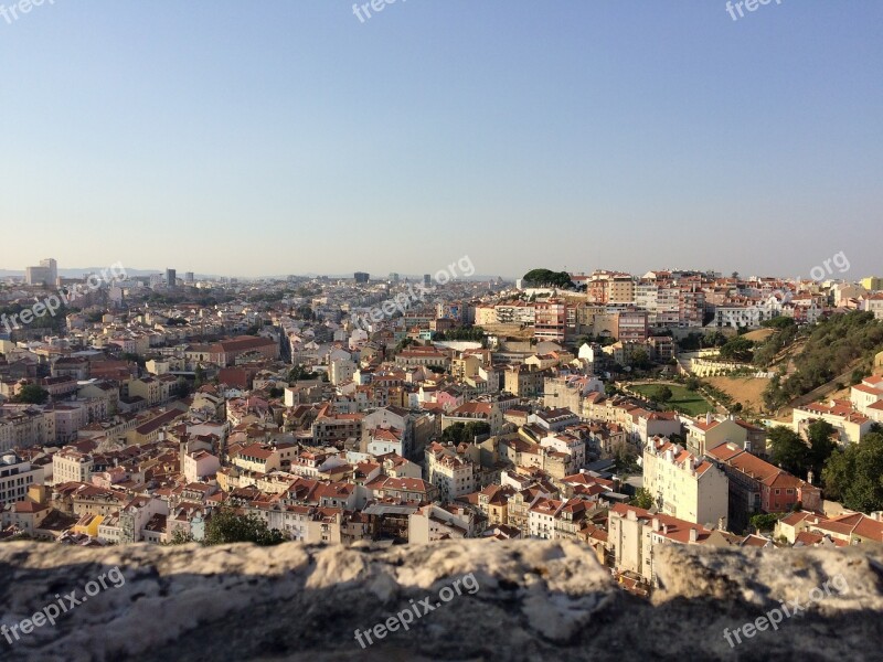 Lisbon City Portugal View Urban Landscape