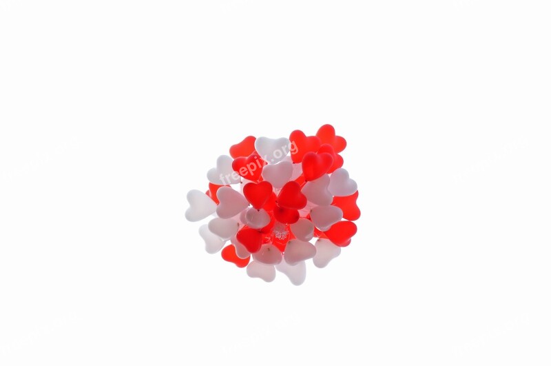 Balloon Heart Red White Love