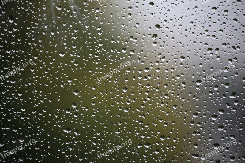 Rain Autumn Window Pane Mood Wet