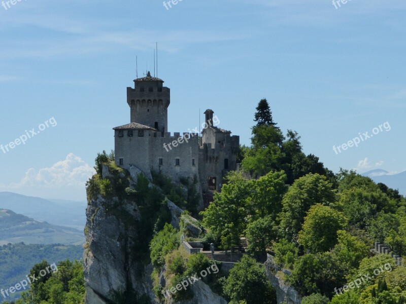 San Marino Castle Architecture Stronghold Fortress