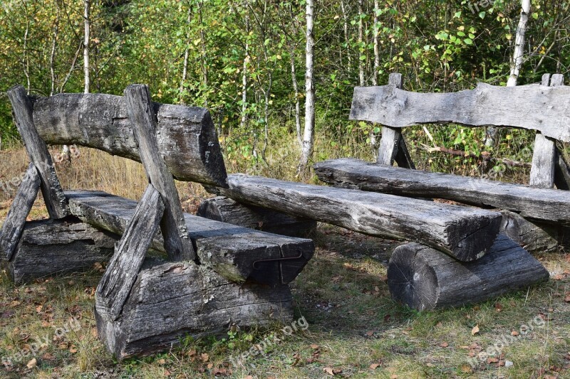 Wooden Bench Resting Place Bench Bank Nature