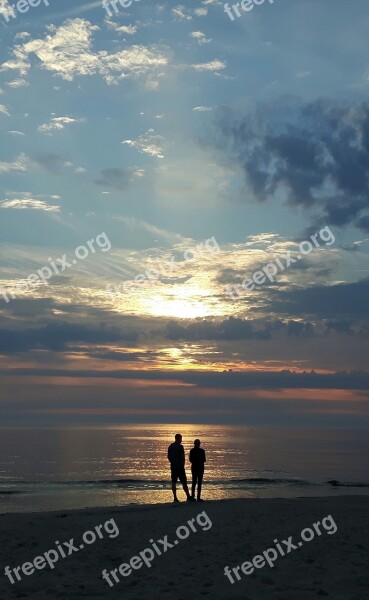 Denmark Sunset Beach Evening Sky Coast