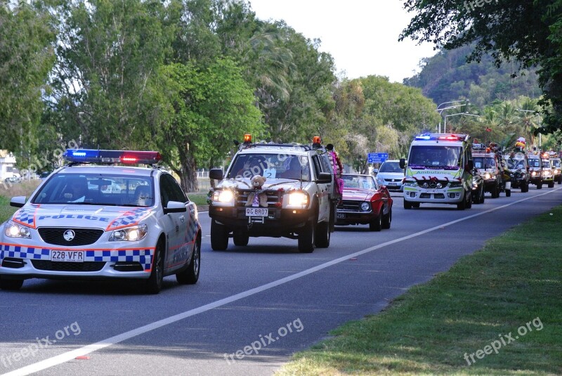 Traffic Jam Ambulance Police Free Photos