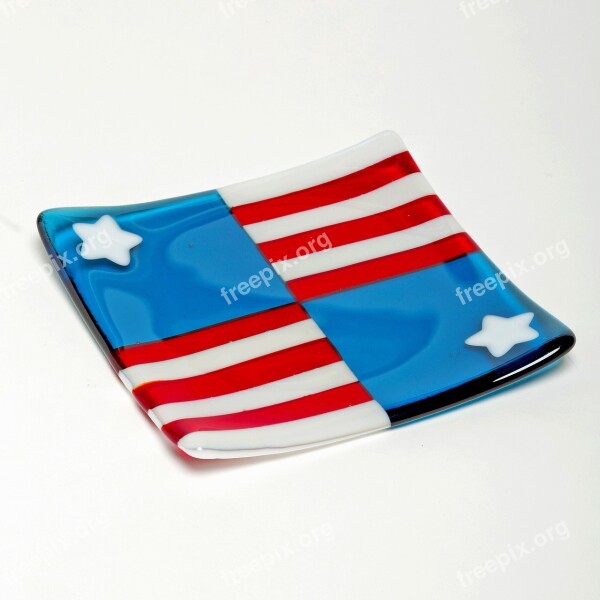 Patriotic Usa Plate Homedecor America