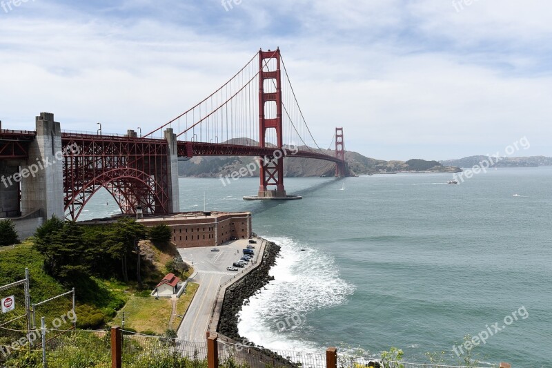 Golden Gate Bridge San Francisco Suspension Bridge Free Photos