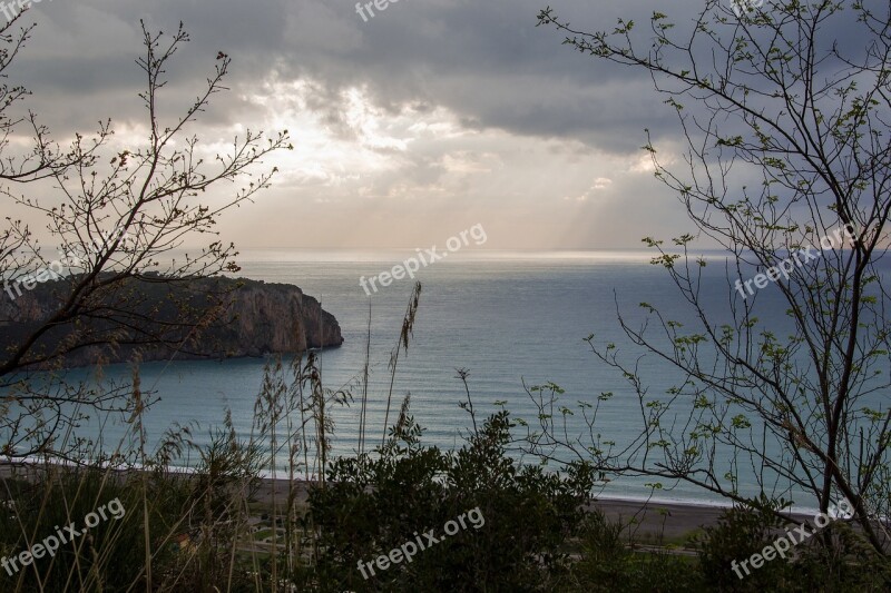 Praia A Mare Calabria Italy Landscape Sea