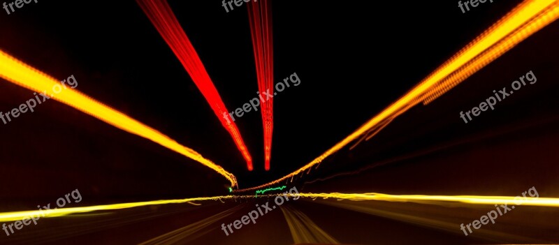 Road Stelae Lights Lead Speed