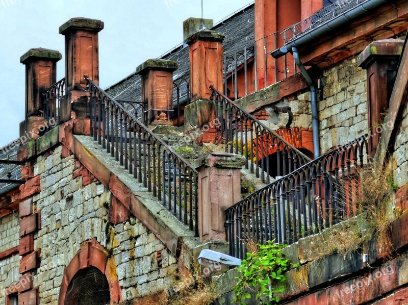 Old Stairs Stairs Historically Architecture Building