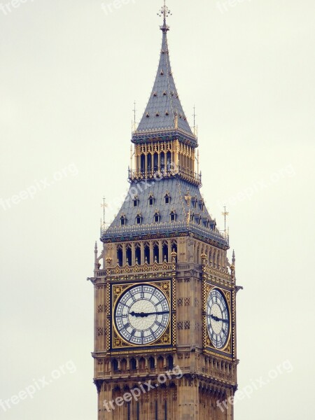 Big Ben London England Parliament Clock