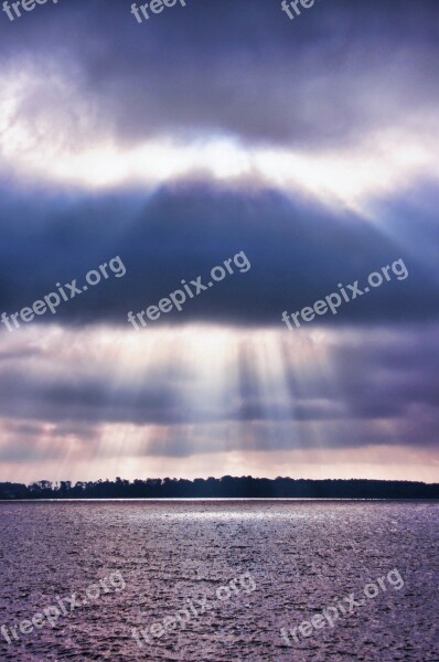 Sunrise Clouds Sky Baltic Sea Sea