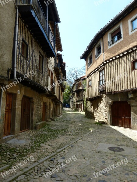 Street Old Houses People Yesteryear