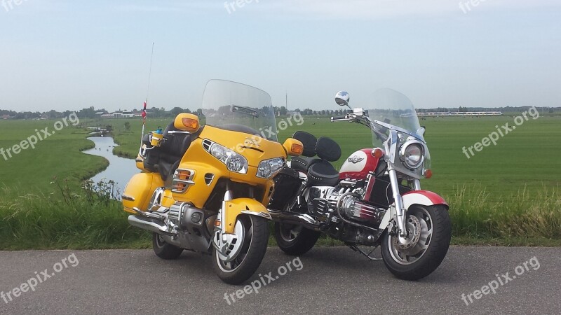 Honda Goldwing Gl1800 Honda Valkery F6 Netherlands Engines Blue Sky