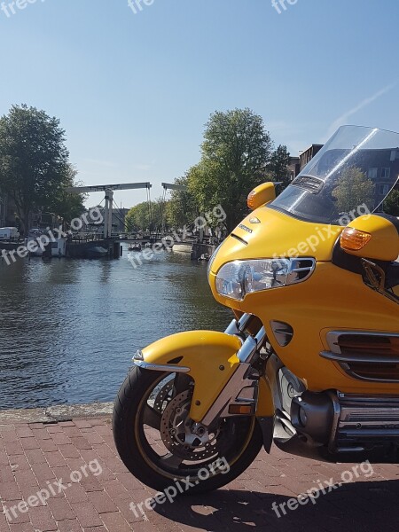 Westerdoksdijk Amsterdam Goldwing Gl1800 Honda Canal