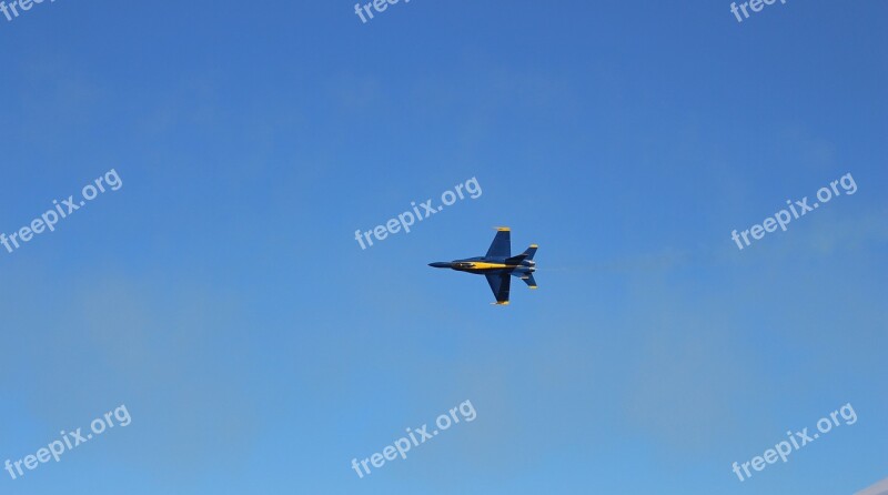 Formation Blue-angel Marines Jet Airplane