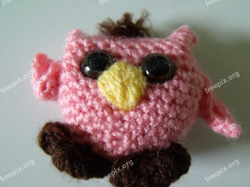 Owl Hand Labor Crochet Hobby Wool