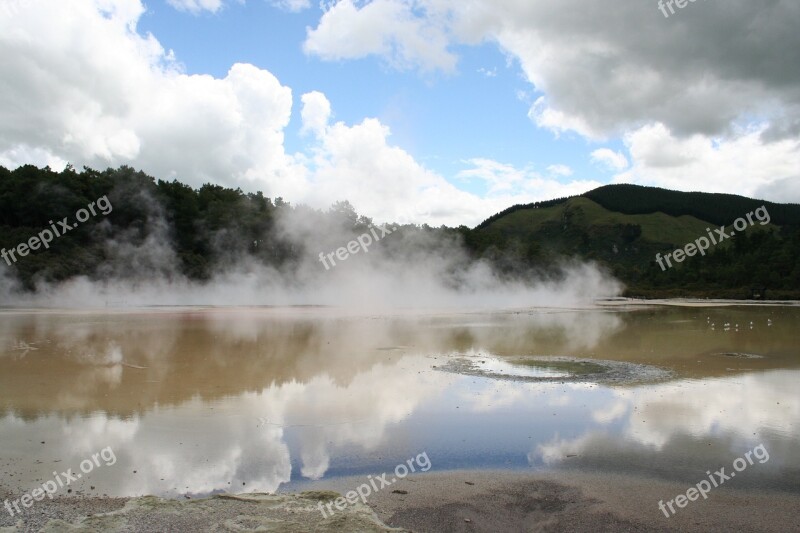 New Zealand Rotorua Zealand Landscape Geothermal