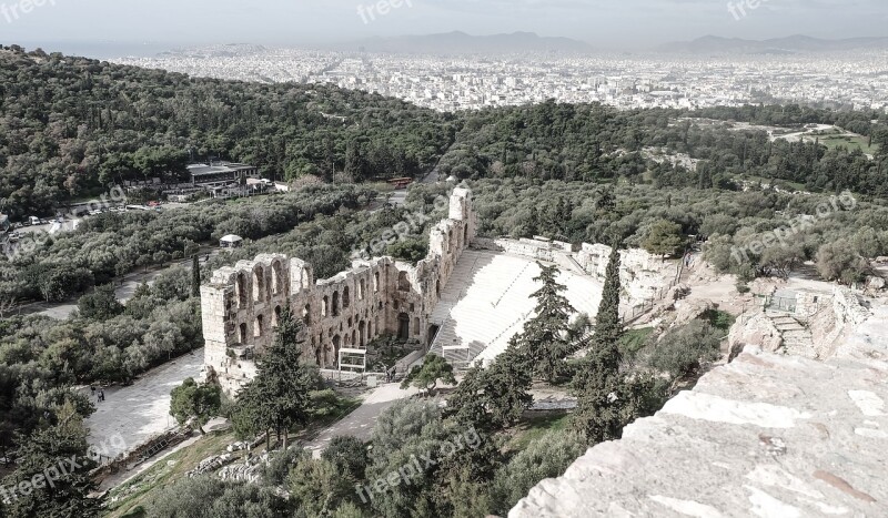 Athens Greece Theater Antique Ionic