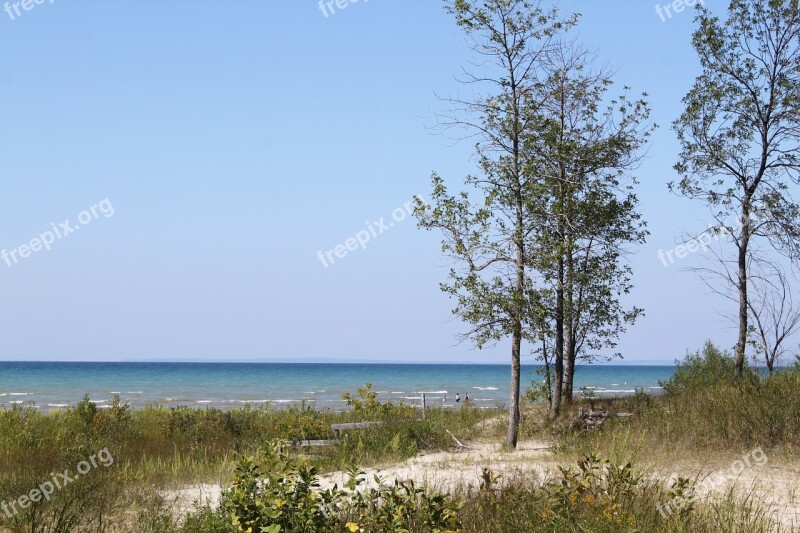 Wasaga Beach Ontario Sandy Shore Blue Sky Nature