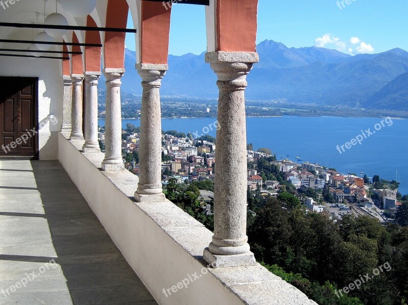 Columnar Lake Landscape Ticino Locarno