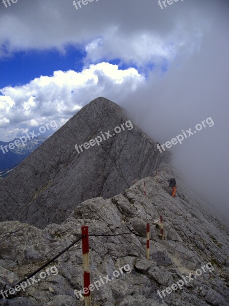 Pirin Bulgaria Mountains Man Clouds