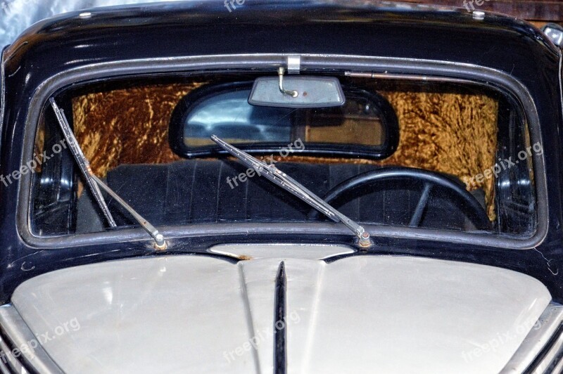 Car Front Windshield Windshield Wipers Oldtimer Auto