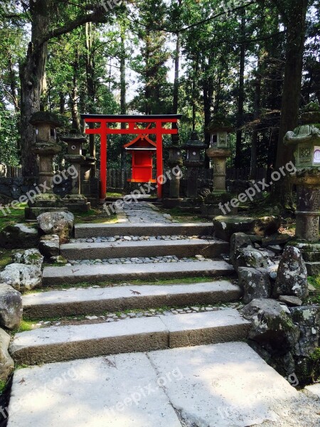 Shrine Torii Road Free Photos