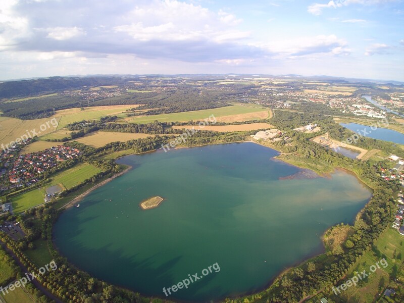 Gravel Pit Aerial View Pratzschwitz Free Photos