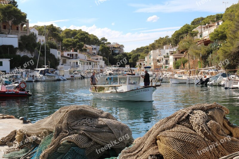 Cala Figuera Fishing Boat Mallorca Fishing Fishing Village