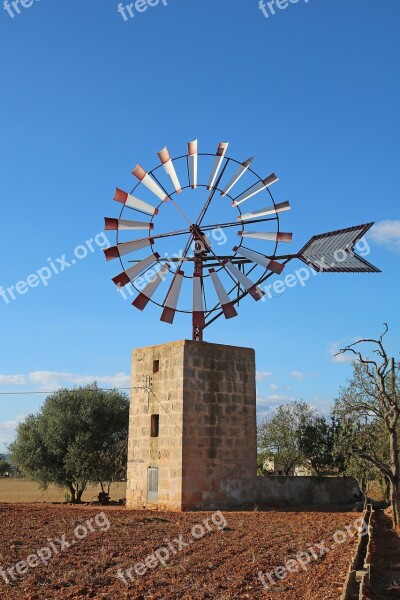 Mallorca Windmill Old Mill Windräder Traditionally