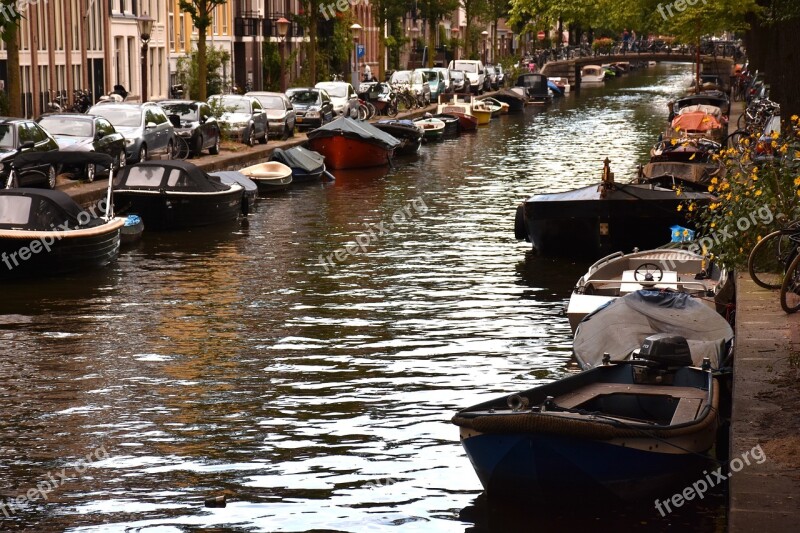 Amsterdam Canal Boat Channel Netherlands