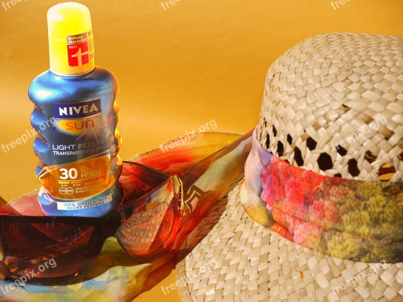 Sun Protection Vacations Beach Sea Holiday Preparation