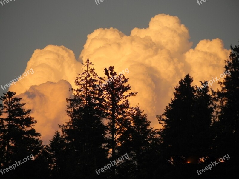 Clouds In The Evening Sunlight Free Photos