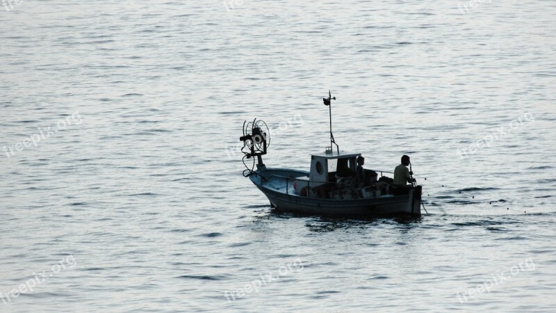 Fishing Father And Son Leisure Fishing Boat Free Photos