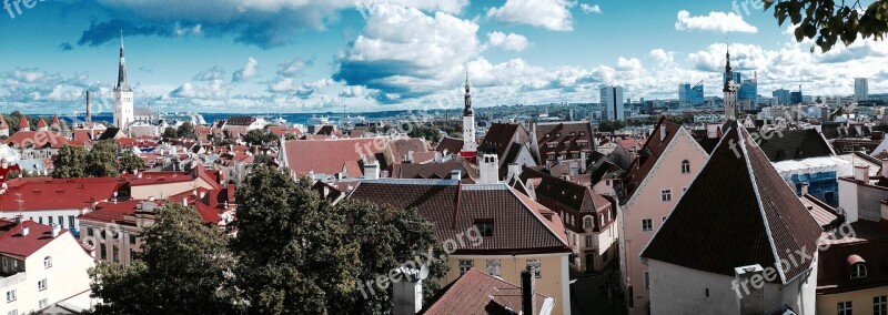 City Panorama Tallinn Estonia Baltic States