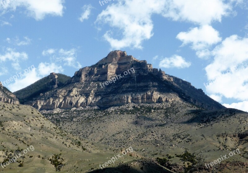 Nature Mountain Pyramid Landscape Usa