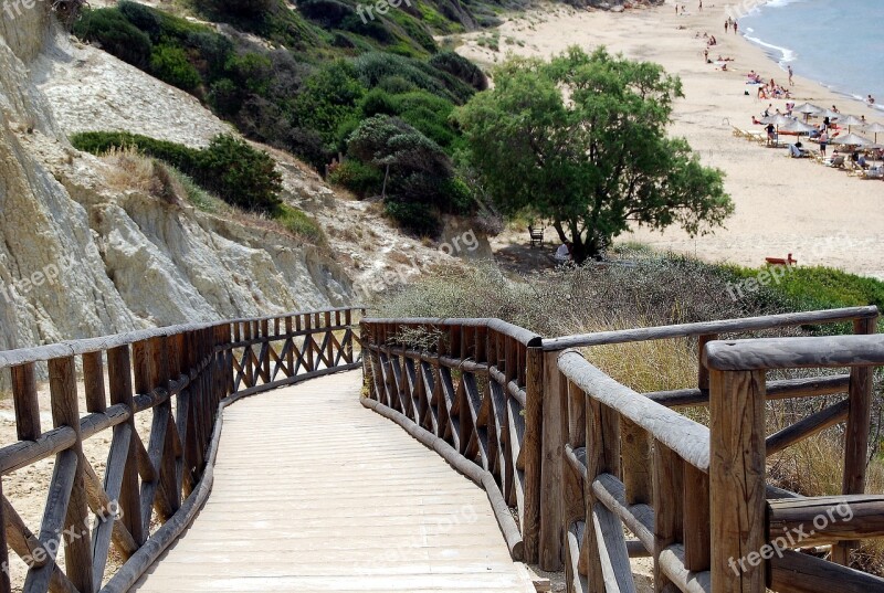 Way Bridge Wooden Beach Holiday